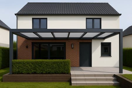 Terrassenüberdachung Alu 700 cm x 250 cm Polycarbonat