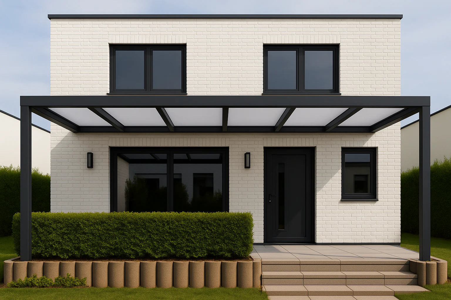 Terrassenüberdachung Alu 700 cm x 350 cm Polycarbonat