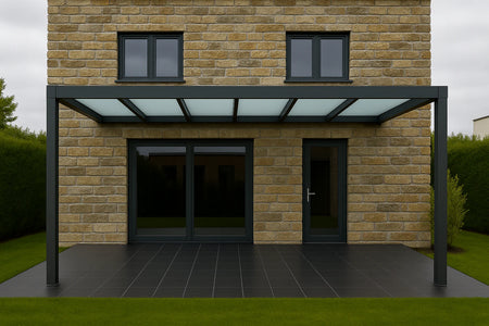 Terrassenüberdachung Alu 750 cm x 200 cm Polycarbonat