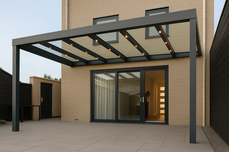 Terrassenüberdachung Alu 750 cm x 300 cm Polycarbonat
