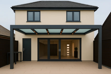 Terrassenüberdachung Alu 800 cm x 250 cm Polycarbonat
