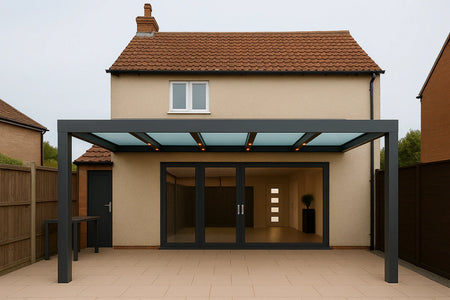 Terrassenüberdachung Alu 800 cm x 350 cm Polycarbonat