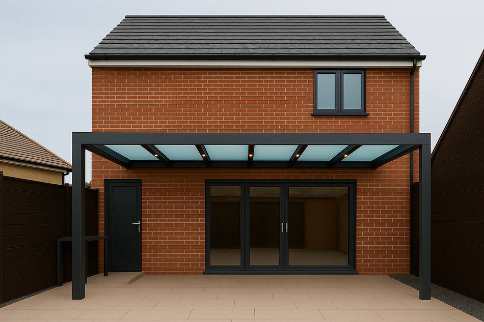 Terrassenüberdachung Alu 800 cm x 400 cm Polycarbonat