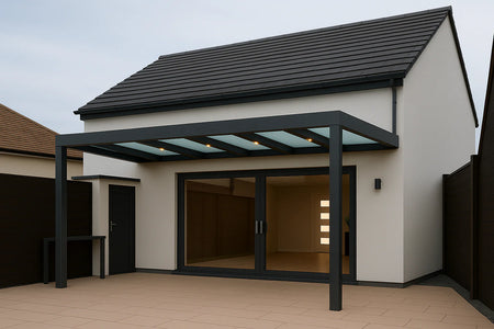 Terrassenüberdachung Alu 800 cm x 400 cm Polycarbonat