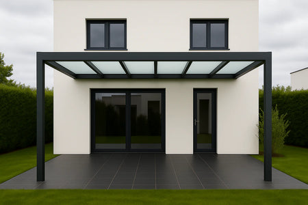 Terrassenüberdachung Alu 800 cm x 450 cm Polycarbonat