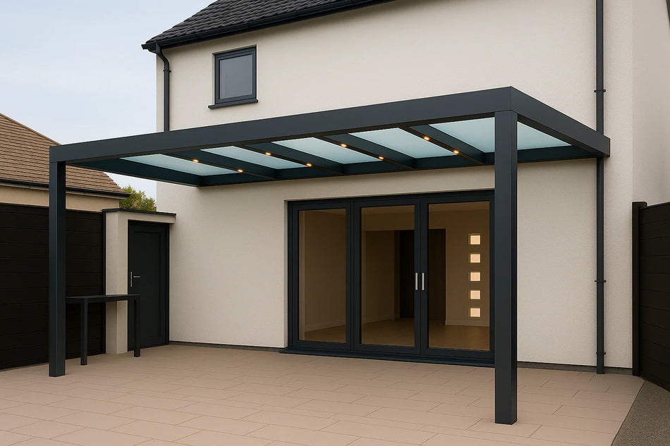 Terrassenüberdachung Alu 850 cm x 250 cm Polycarbonat