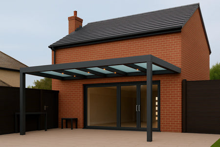 Terrassenüberdachung Alu 850 cm x 300 cm Polycarbonat