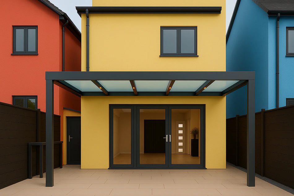 Terrassenüberdachung Alu 850 cm x 450 cm Polycarbonat