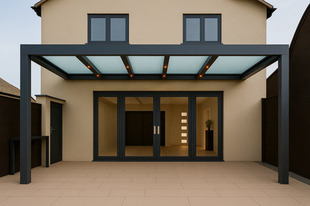 Terrassenüberdachung Alu 900 cm x 400 cm Polycarbonat
