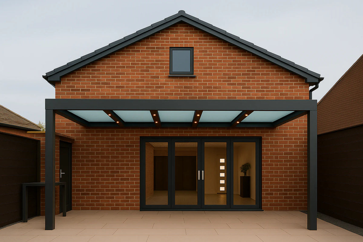 Terrassenüberdachung Alu 950 cm x 350 cm Polycarbonat