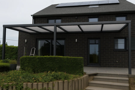 Terrassenüberdachung Alu 1000 cm x 400 cm Polycarbonat
