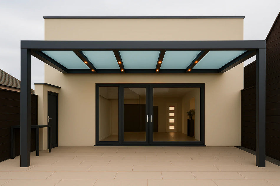 Terrassenüberdachung Alu 900 cm x 400 cm Polycarbonat