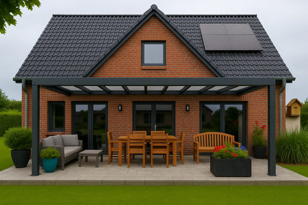 terrassenüberdachung mit glas